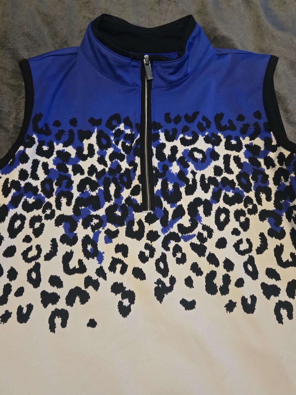 Set Tail Blue and Black Leopard Mini Skirt And Top - Picture 10 of 12